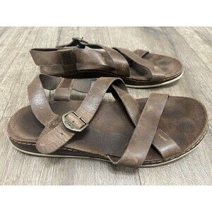 CHACO Wayfarer Sandals Sz 10 Otter Brown Full Grain Leather Boho J106530